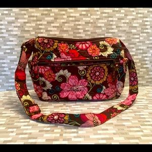 Vera Bradley Shoulder/Crossbody Bag in Mod Floral Pink (retired 2007)